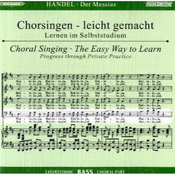 Der Messias HWV 56, Chorstimme Bass, 2 Audio-CDs, Georg Friedrich Händel