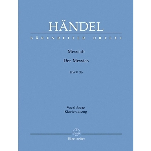 Der Messias HWV 56 (deutsch-englisch), Klavierauszug, Georg Friedrich Händel