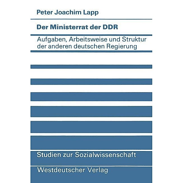 Der Ministerrat der DDR, Peter Joachim Lapp