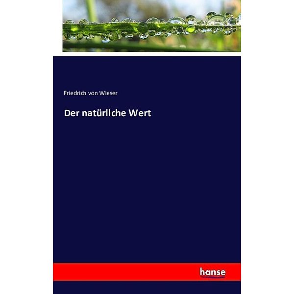 Der natürliche Wert, Friedrich von Wieser