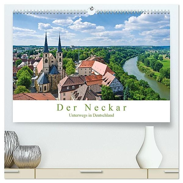 Der Neckar - Unterwegs in Deutschland (hochwertiger Premium Wandkalender 2024 DIN A2 quer), Kunstdruck in Hochglanz, Jürgen Wackenhut