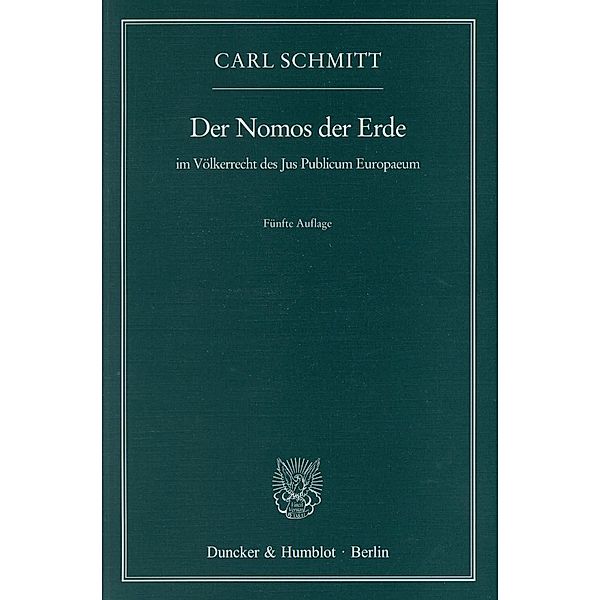 Der Nomos der Erde, Carl Schmitt