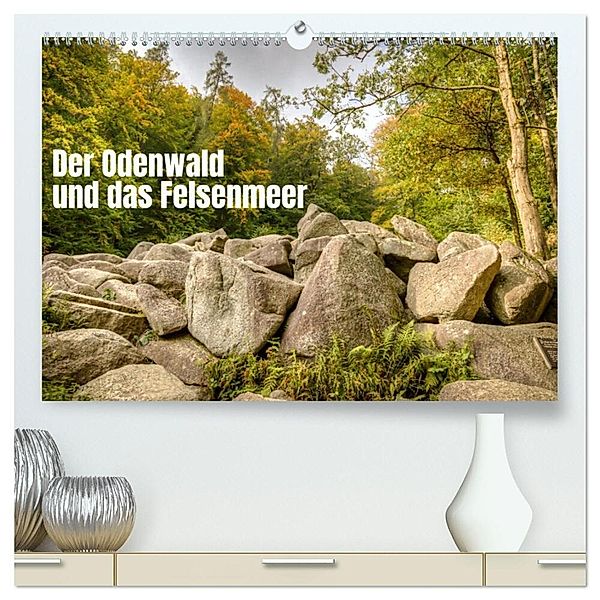Der Odenwald und das Felsenmeer (hochwertiger Premium Wandkalender 2024 DIN A2 quer), Kunstdruck in Hochglanz, saschahaas photography