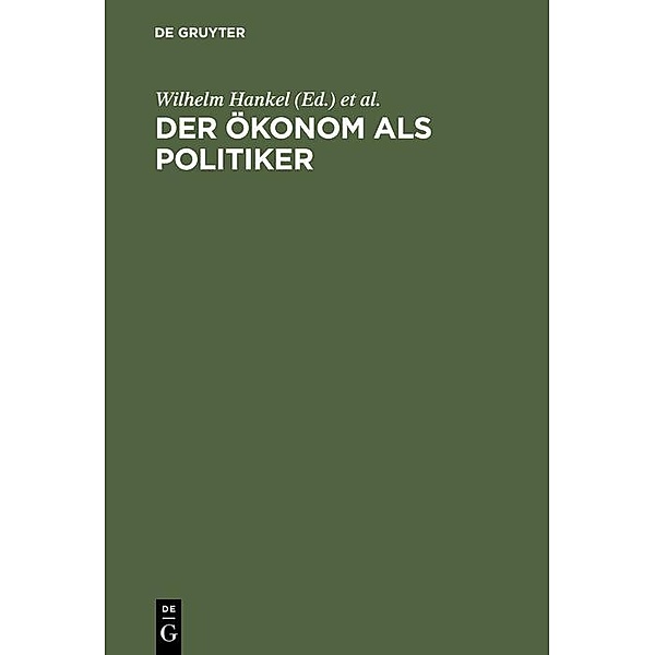 Der Ökonom als Politiker / Jahrbuch des Dokumentationsarchivs des österreichischen Widerstandes