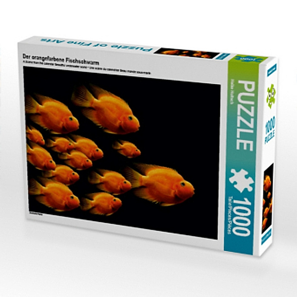 Der orangefarbene Fischschwarm (Puzzle), Heike Hultsch