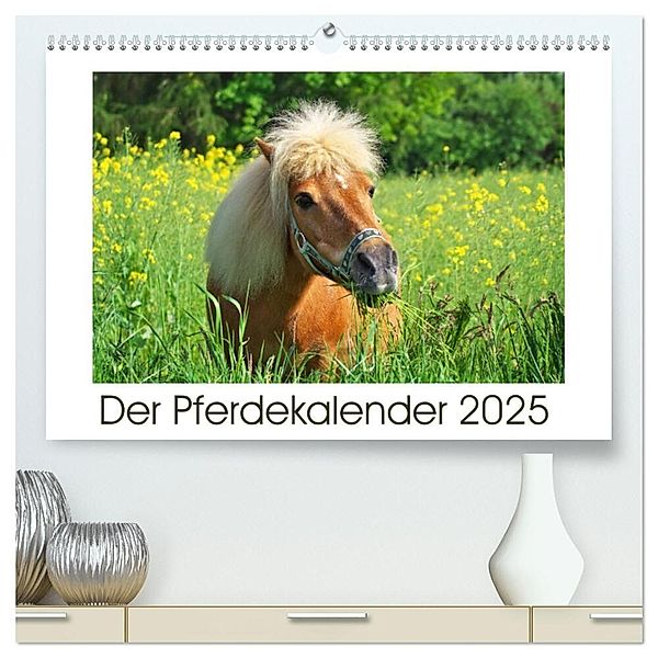 Der Pferdekalender (hochwertiger Premium Wandkalender 2025 DIN A2 quer), Kunstdruck in Hochglanz, Calvendo, AD DESIGN Photo + PhotoArt, Angela Dölling