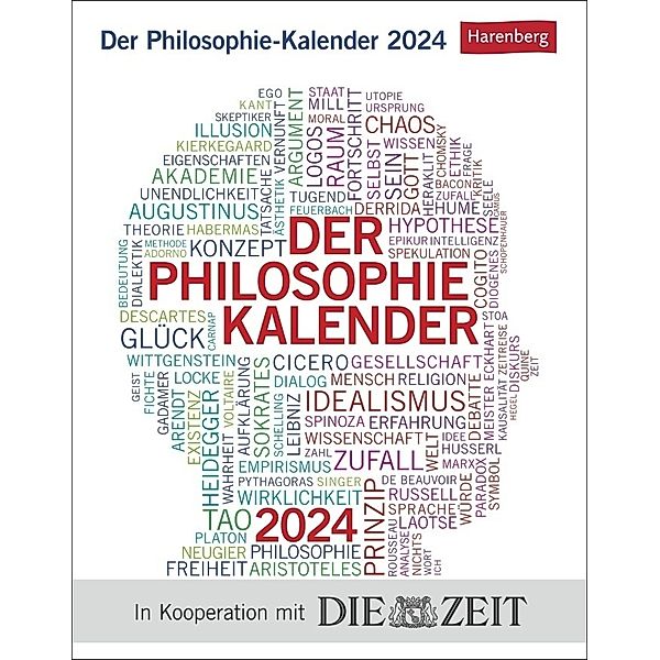 Der Philosophie-Kalender Tagesabreißkalender 2024. Interessanter Tischkalender mit täglichem Wissen. Tageskalender mit spannenden Denkansätzen. Kalender 2024 zum Aufstellen, Barbara Brüning, Helmut Engels, Markus Hattstein