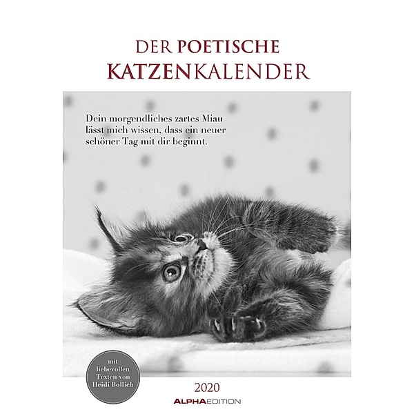 Der poetische Katzenkalender 2020, ALPHA EDITION
