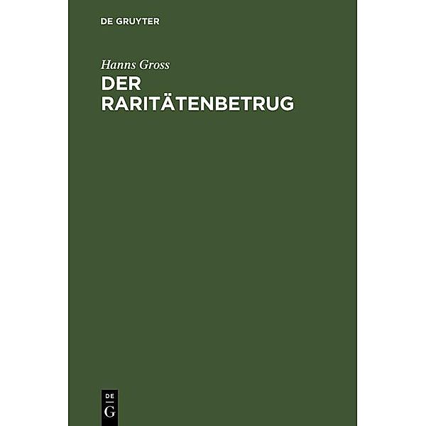 Der Raritätenbetrug, Hanns Gross