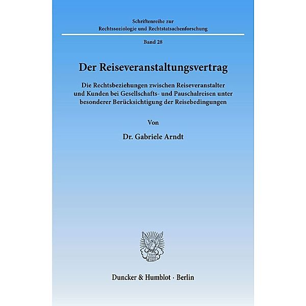 Der Reiseveranstaltungsvertrag., Gabriele Arndt