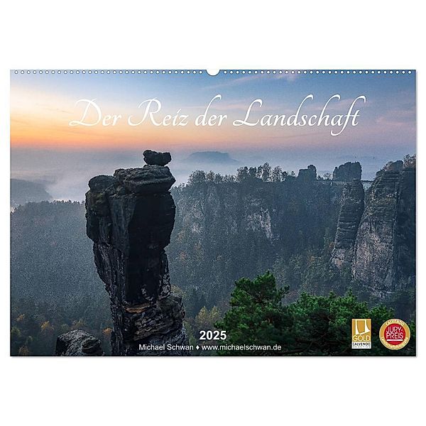 Der Reiz der Landschaft (Wandkalender 2025 DIN A2 quer), CALVENDO Monatskalender, Calvendo, Michael Schwan
