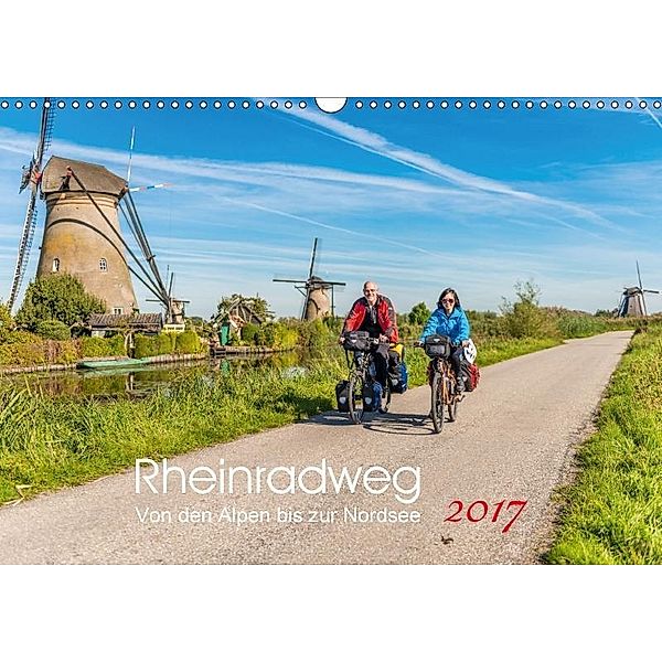 Der Rheinradweg - Von den Alpen bis zur NordseeCH-Version (Wandkalender 2017 DIN A3 quer), Ernst Christen