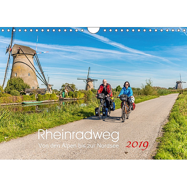 Der Rheinradweg - Von den Alpen bis zur NordseeCH-Version (Wandkalender 2019 DIN A4 quer), Ernst Christen