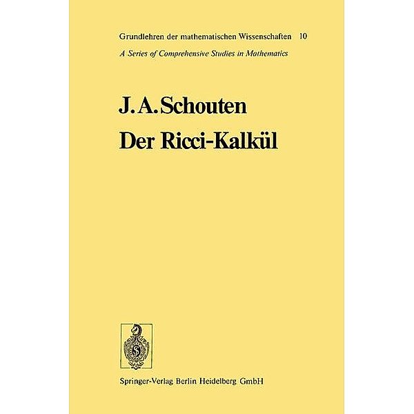 Der Ricci-Kalkül, Jan Arnoldus Schouten