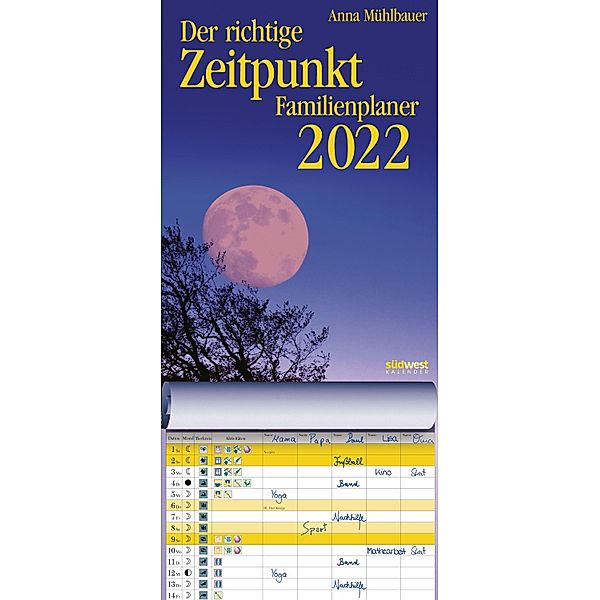 Der richtige Zeitpunkt Familienplaner 2022 Wandkalender, Anna Mühlbauer