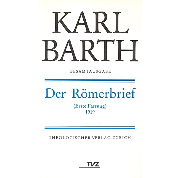 Der Römerbrief 1919, Karl Barth
