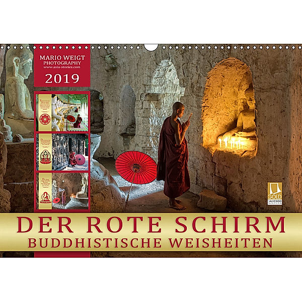 DER ROTE SCHIRM - BUDDHISTISCHE WEISHEITEN (Wandkalender 2019 DIN A3 quer), Mario Weigt