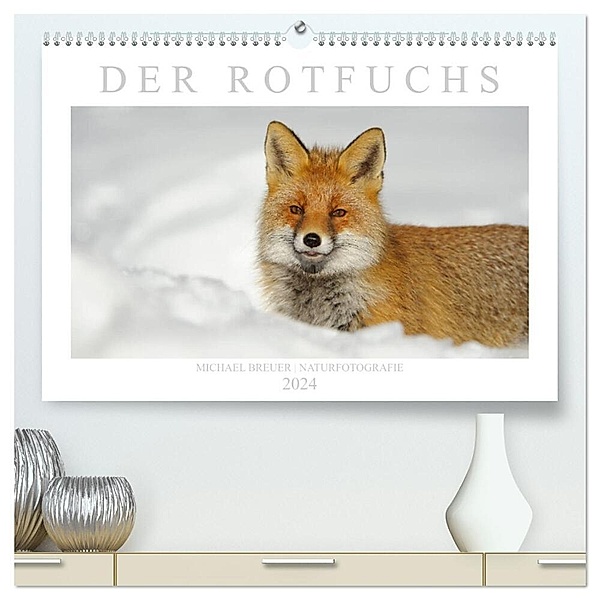 Der Rotfuchs (hochwertiger Premium Wandkalender 2024 DIN A2 quer), Kunstdruck in Hochglanz, Michael Breuer