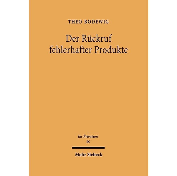 Der Rückruf fehlerhafter Produkte, Theo Bodewig