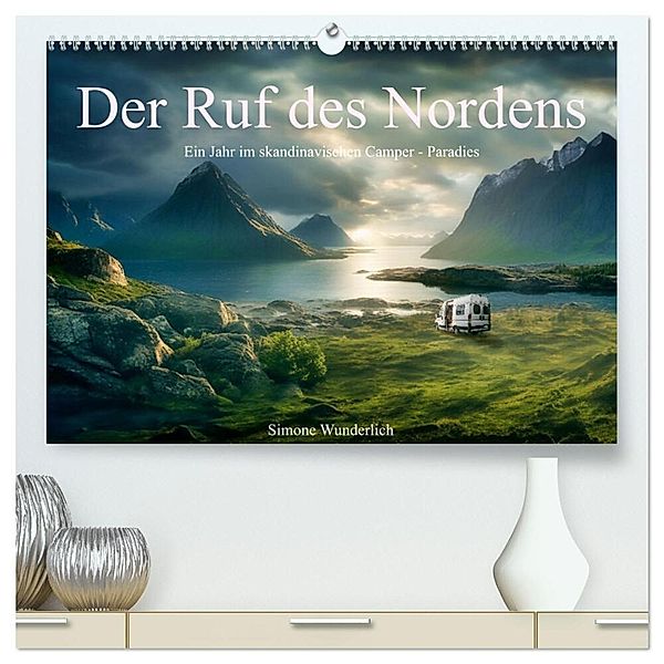 Der Ruf des Nordens (hochwertiger Premium Wandkalender 2025 DIN A2 quer), Kunstdruck in Hochglanz, Calvendo, Simone Wunderlich