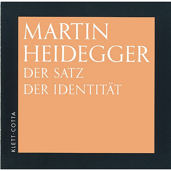 Der Satz der Identität,Audio-CD, Martin Heidegger