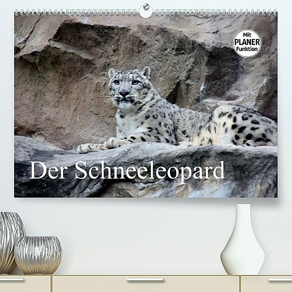 Der Schneeleopard (Premium, hochwertiger DIN A2 Wandkalender 2023, Kunstdruck in Hochglanz), Arno Klatt