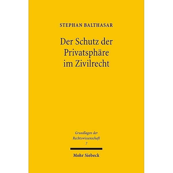 Der Schutz der Privatsphäre im Zivilrecht, Stephan Balthasar