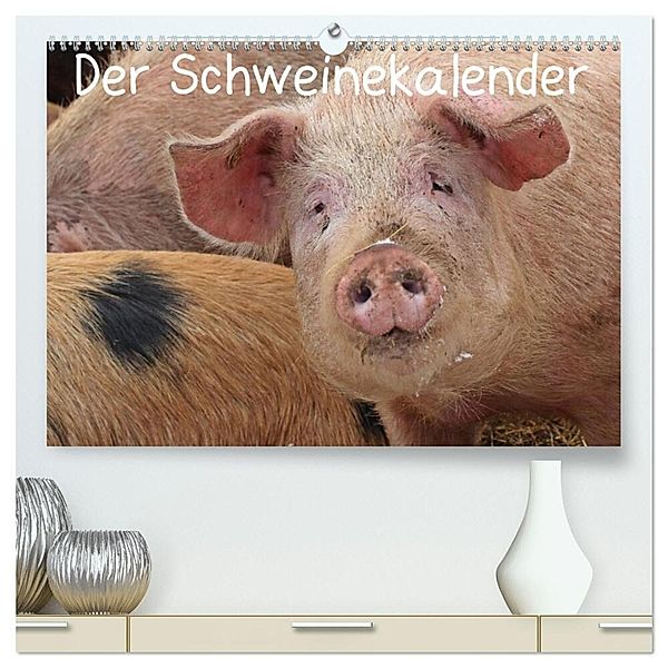 Der Schweinekalender (hochwertiger Premium Wandkalender 2024 DIN A2 quer), Kunstdruck in Hochglanz, Christine Schmutzler-Schaub