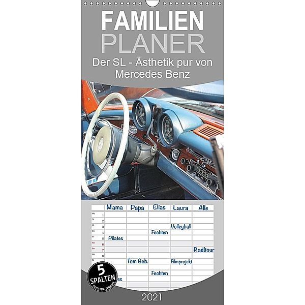 Der SL - Ästhetik pur von Mercedes Benz - Familienplaner hoch (Wandkalender 2021 , 21 cm x 45 cm, hoch), Katrin Lantzsch