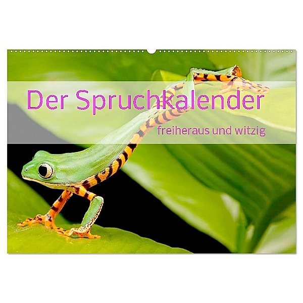 Der Spruchkalender - freiheraus und witzig (Wandkalender 2024 DIN A2 quer), CALVENDO Monatskalender, Liselotte Brunner-Klaus