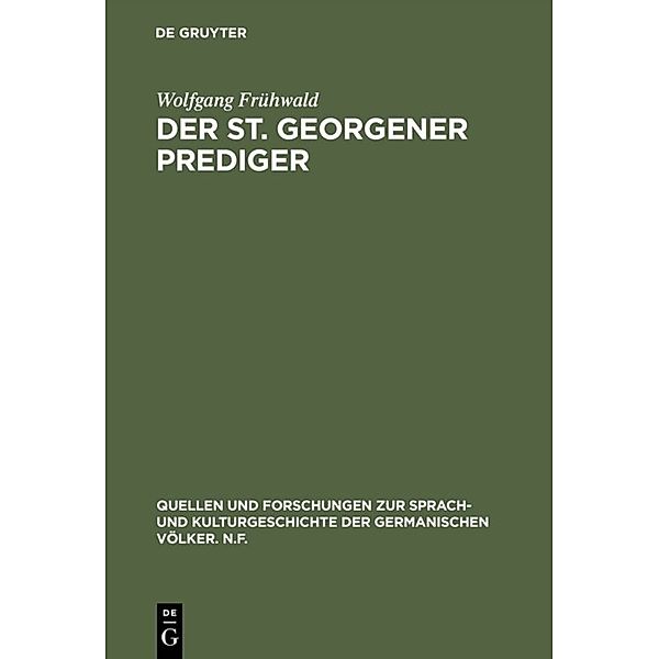 Der St. Georgener Prediger, Wolfgang Frühwald