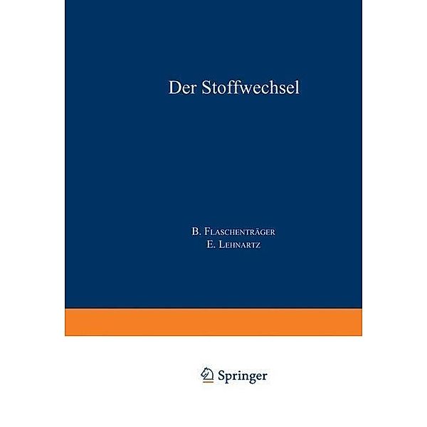 Der Stoffwechsel / Physiologische Chemie Bd.2 / 1