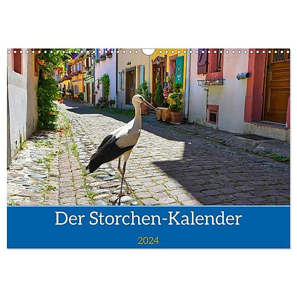 Der Storchenkalender (Wandkalender 2024 DIN A3 quer), CALVENDO Monatskalender, Tanja Voigt