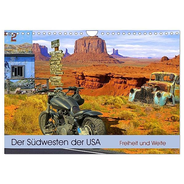 Der Südwesten der USA. Freiheit und Weite (Wandkalender 2024 DIN A4 quer), CALVENDO Monatskalender, Elisabeth Stanzer