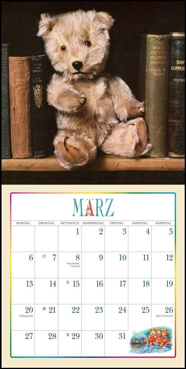 Der Teddybär 2023 - Broschürenkalender - Wandkalender - Format 30 x 30 cm -  Kalender bestellen