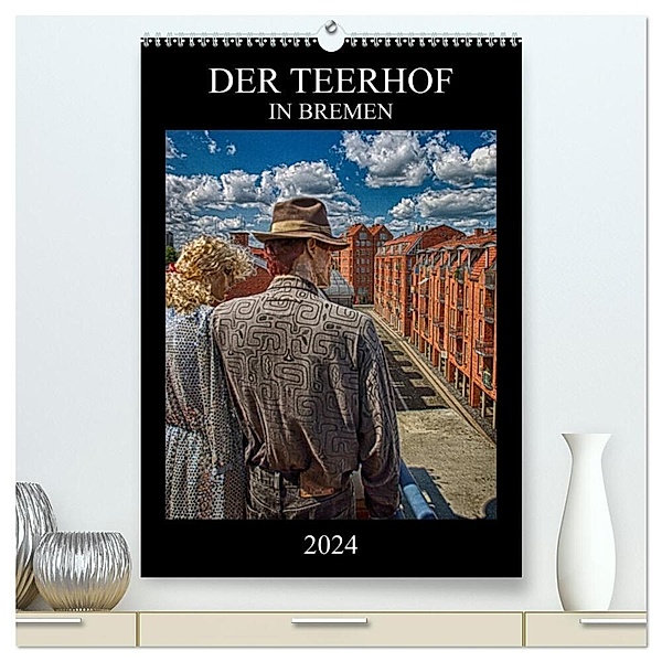 Der Teerhof in Bremen (hochwertiger Premium Wandkalender 2024 DIN A2 hoch), Kunstdruck in Hochglanz, Gerhard Bomhoff