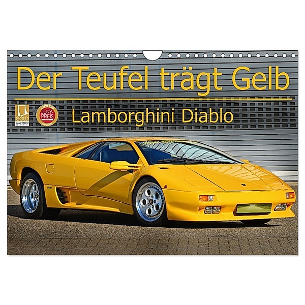 Der Teufel trägt Gelb - Lamborghini Diablo (Wandkalender 2024 DIN A4 quer), CALVENDO Monatskalender, Ingo Laue