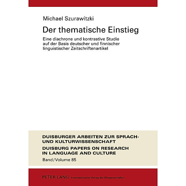 Der thematische Einstieg, Michael Szurawitzki