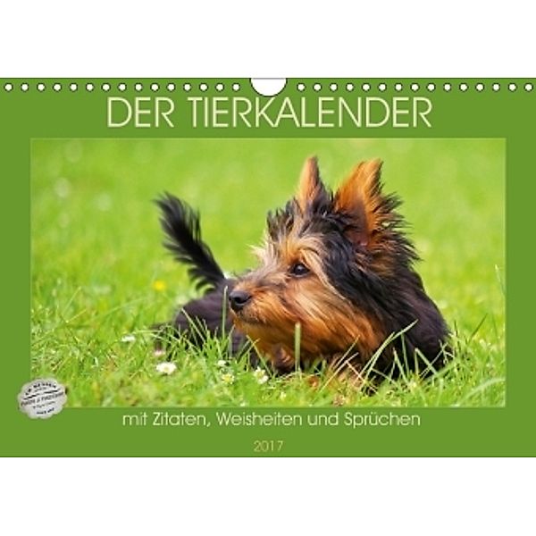 Der Tierkalender mit Zitaten, Weisheiten und Sprüchen (Wandkalender 2017 DIN A4 quer), Angela Dölling