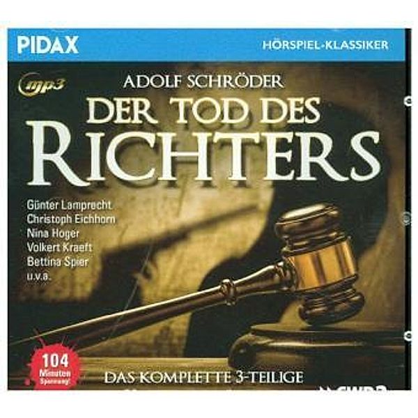 Der Tod des Richters, 1 MP3-CD, Adolf Schröder