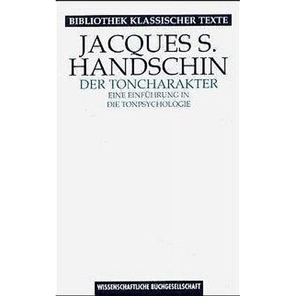 Der Toncharakter, Jacques Handschin