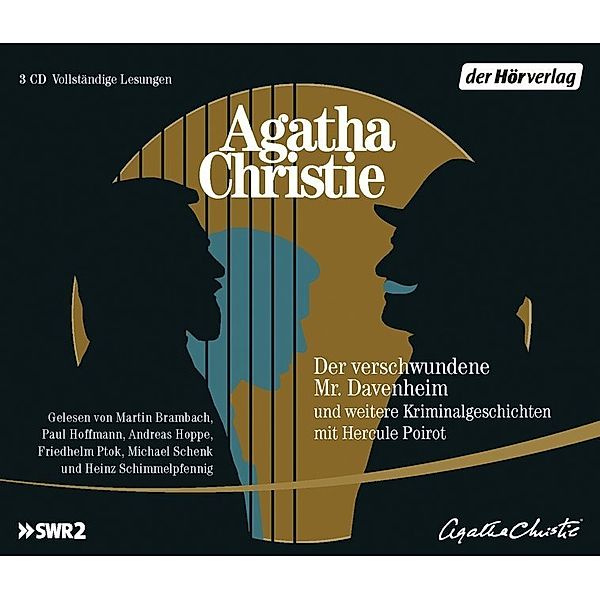 Der verschwundene Mr. Davenheim und weitere Kriminalgeschichten mit Hercule Poirot,3 Audio-CDs, Agatha Christie