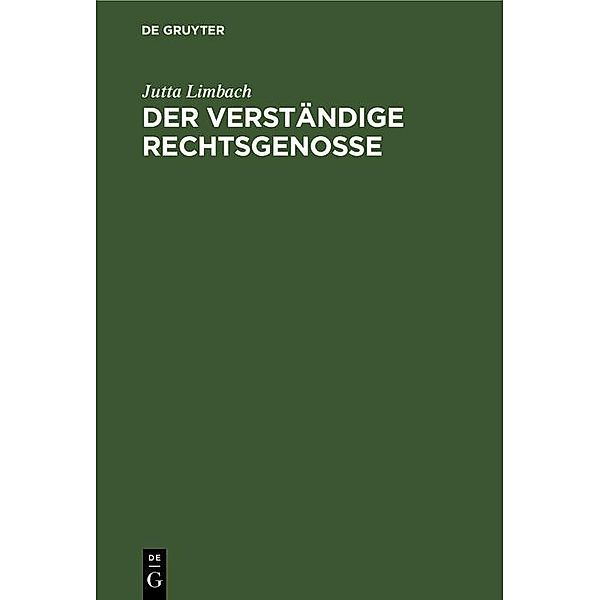 Der verständige Rechtsgenosse, Jutta Limbach