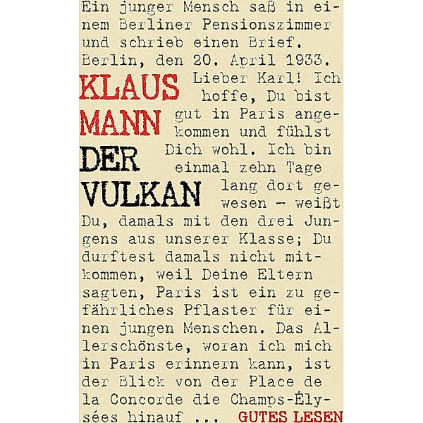 Der Vulkan - Roman unter Emigranten, Klaus Mann