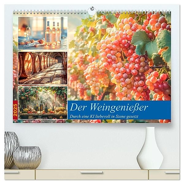 Der Weingeniesser (hochwertiger Premium Wandkalender 2025 DIN A2 quer), Kunstdruck in Hochglanz, Calvendo, Steffen Gierok-Latniak
