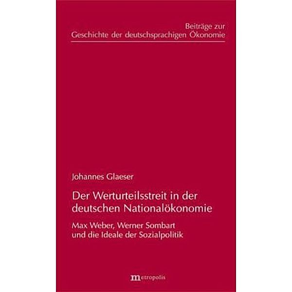 Der Werturteilsstreit in der deutschen Nationalökonomie, Johannes Glaeser