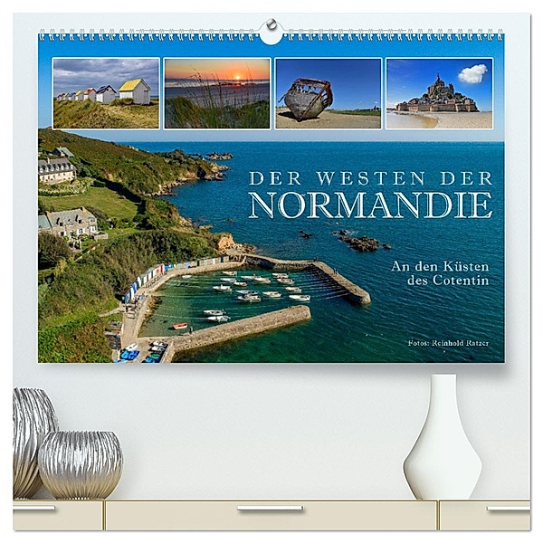 Der Westen der Normandie - An den Küsten des Cotentin (hochwertiger Premium Wandkalender 2025 DIN A2 quer), Kunstdruck in Hochglanz, Calvendo, Reinhold Ratzer
