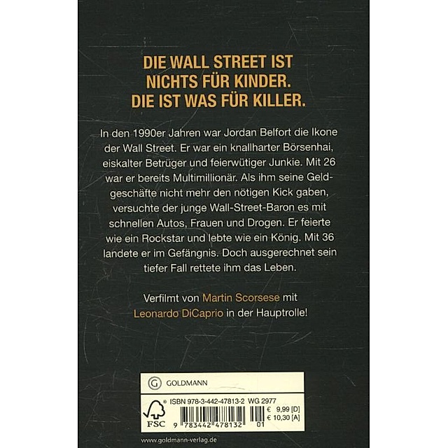 Der Wolf Der Wall Street Das Buch Zum Film Buch Versandkostenfrei