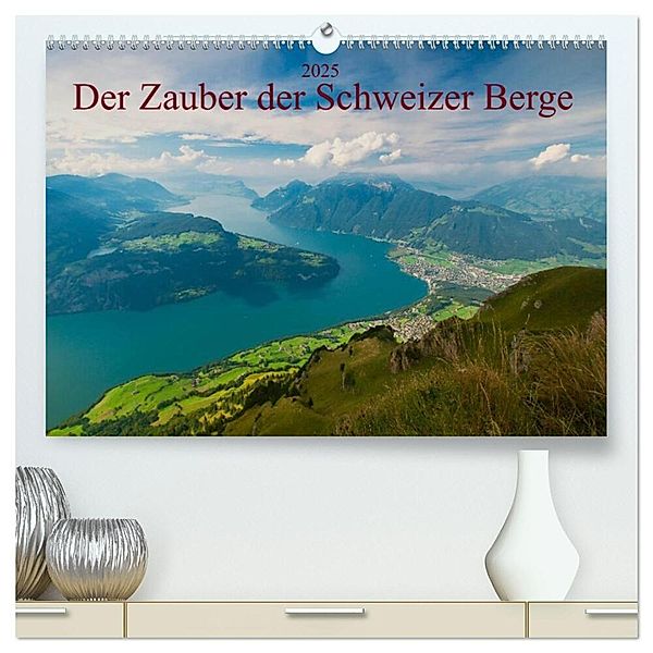 Der Zauber der Schweizer Berge (hochwertiger Premium Wandkalender 2025 DIN A2 quer), Kunstdruck in Hochglanz, Calvendo, studio-fifty-five