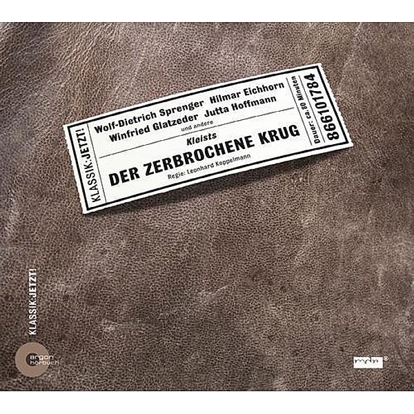 Der zerbrochene Krug, 1 Audio-CD, Heinrich von Kleist